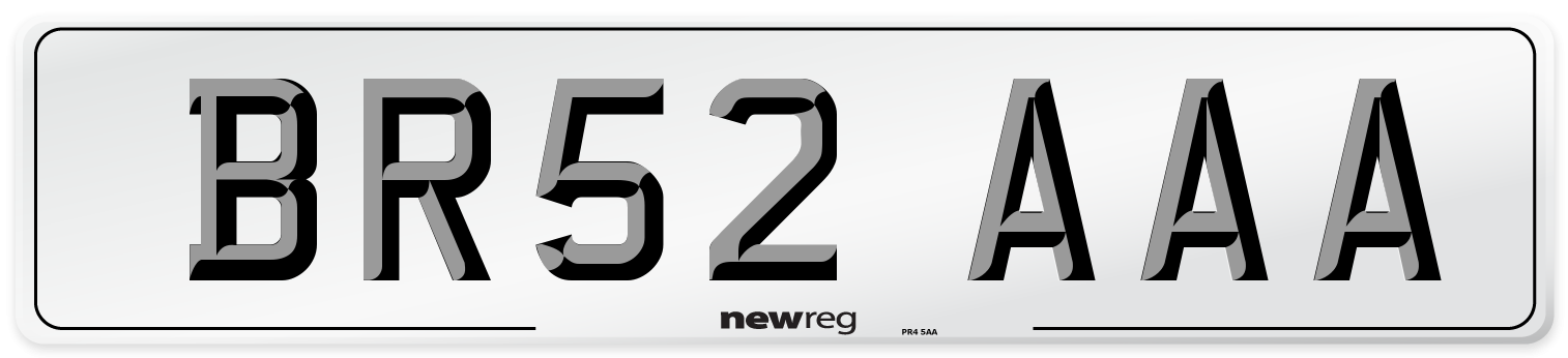 BR52 AAA Number Plate from New Reg